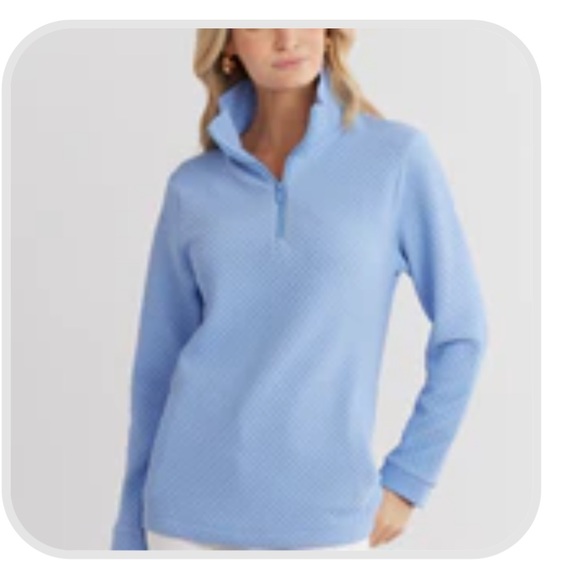 💙Dudley Stephens💙 NWT Pocomo Waffle Pullover in Periwinkle. Size L. BRAND NEW! - Picture 8 of 8